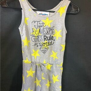 DC Comics Gray Tank One-Piece with Yellow Stars